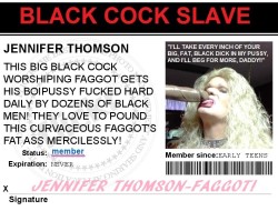 Jennifer Thomson white sissy faggot whore