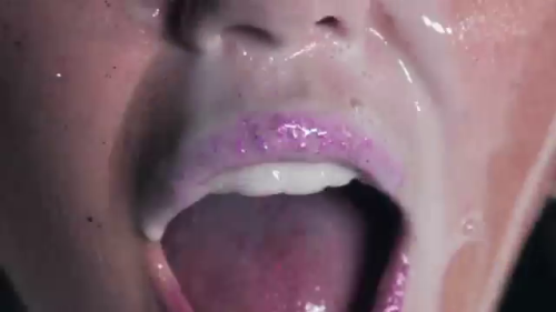 UroDisco, The Shape of Porn to Come: Miley Cyrus’ mouth from “Do it!” being surrounded by pussies and dicks that all come and piss all over her while she’s smoking pot.