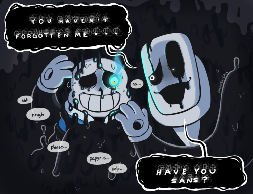sugarkillsall:  Commission from @nolanthebiggestnerd!Gaster really needs to figure out a better way to invite his friends to the void 