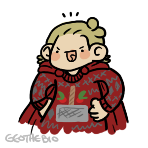 geothebio:  fury totally orders the whole gang custom ugly sweaters for the holidays