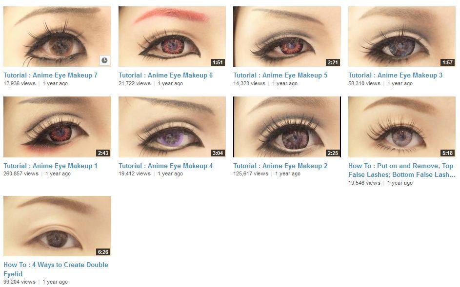 Tutorial  Anime Eye Makeup 27  YouTube