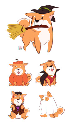 nikoniko808:spoopy shibes for the spoopy season patreon | redbubble 