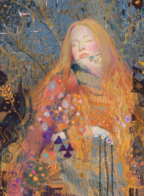 supersonicart: Xuanwei Su, Illustrations. Ethereal illustrations reminiscent of Klimt by artist Xuan