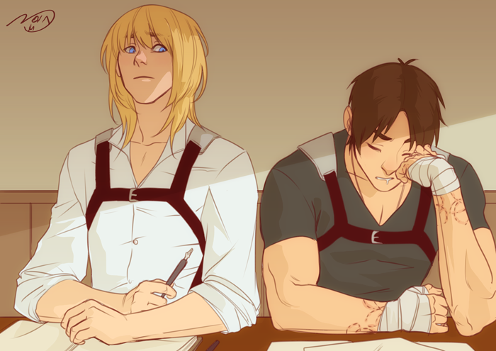 pandanoi:  Adults Armin and Eren because of reasons XD Armin is worried their superiors