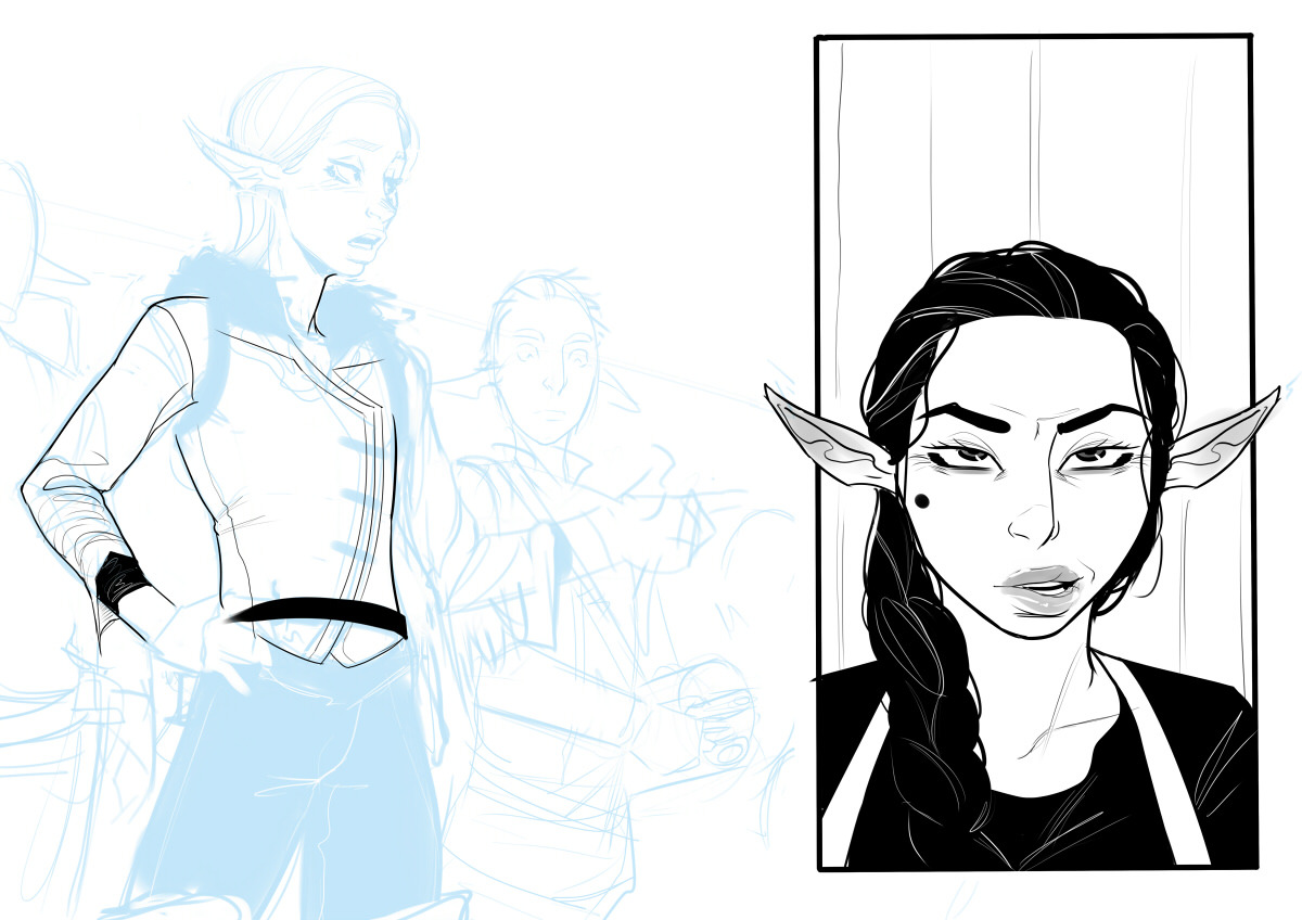 Whoo last second design changes. The elf will be blonde.  Patreon update:  683.55$