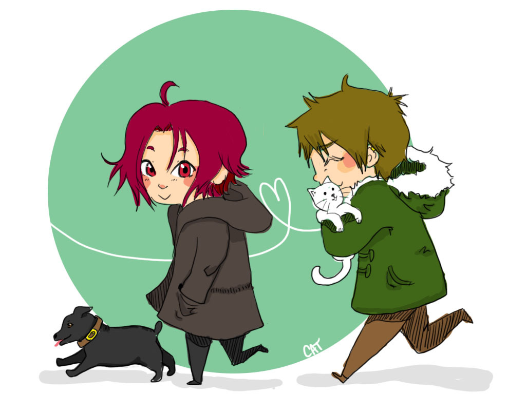 stripedtabby:  ngl, seeing Rin with that little stumpy pup is all i need in life. 
