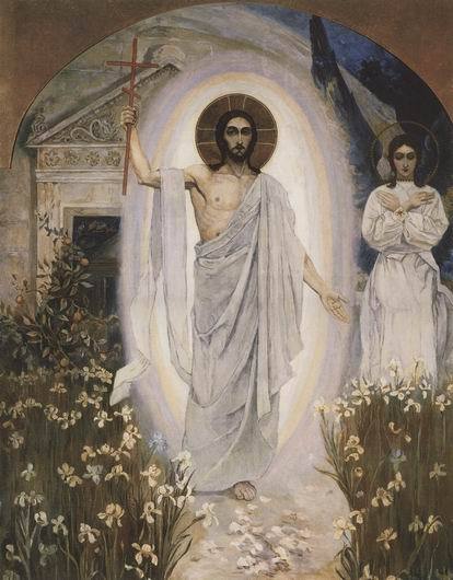 mikhail-nesterov:Resurrection, 1892, Mikhail Nesterov