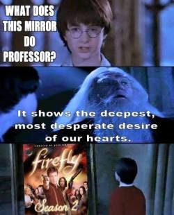 freaking-nerd-kid:  donthatethegeek:  What does that mirror do Professor?  more geekery here