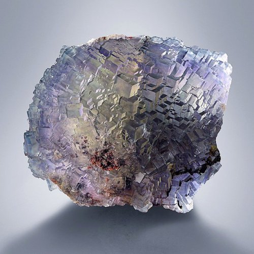 geologyin-blog: Attractive fluorite specimen with numerous parallel grown FROM Dörfel Quarry, A