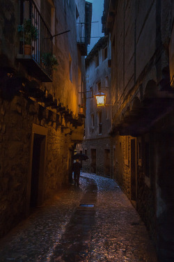 bluepueblo:  Rainy Night, Albarracín,Spain