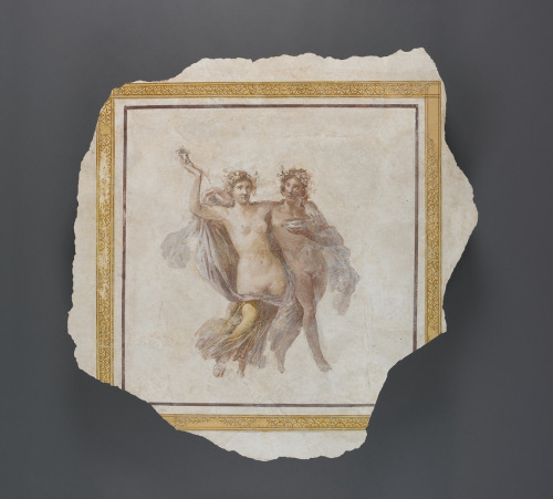 Dionysus and Ariadne. Roman fresco, 1st century C.E. (via Getty Museum, Malibu, California.) This is