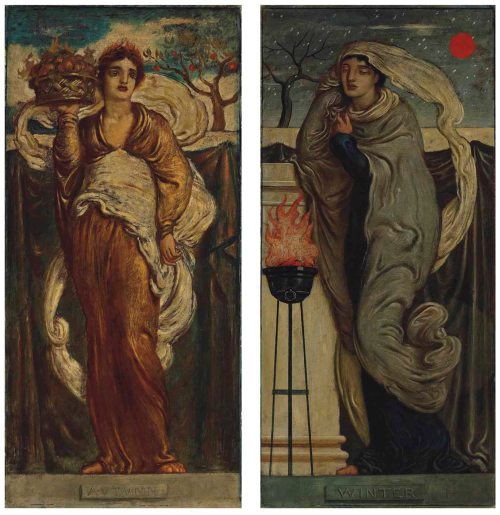 hildegardavon: Simeon Solomon, 1840-1905 The Four Seasons: Spring; Summer; Autumn; and Winter, 