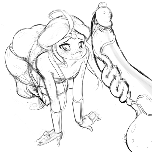 Late sketch: Wonder Loli getting all giddy for a huge veiny dick :-3Maybe I’ll clean this up later, 