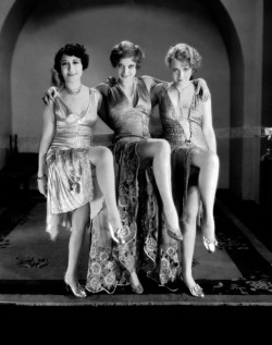 rwa42:  Free-wheeling flappers Dorothy Sebastian, Joan Crawford, and Anita Page in Our Dancing Daughters, 1920s 