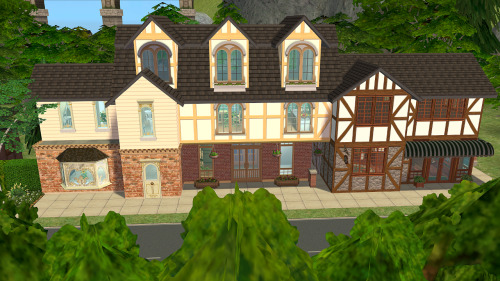 Teensy old town shops are finally done! I’m not sure what prompted the ‘melting tudor pub’ but&helli