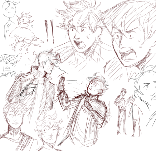 doodlesfromthebird:  garbage scribble photoset of emotionally constipated teens and other nonsense