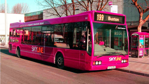 Buxton Bus, Mersey Square, Stockport - including the original image, I made 400 of these with variou