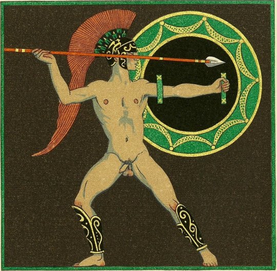 kourosart:Naked warrior. George Barbier, illus. Poèmes en prose. 1928. 