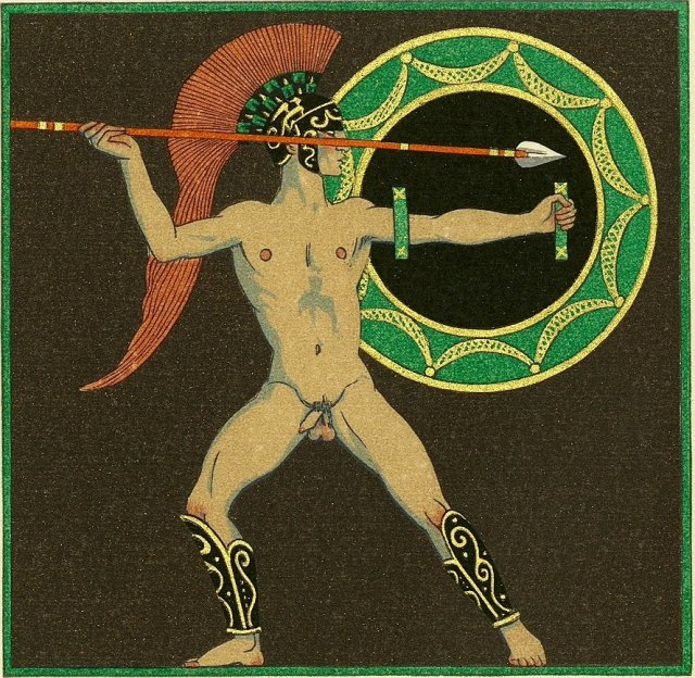 kourosart:Naked warrior. George Barbier, illus. Poèmes en prose. 1928. 