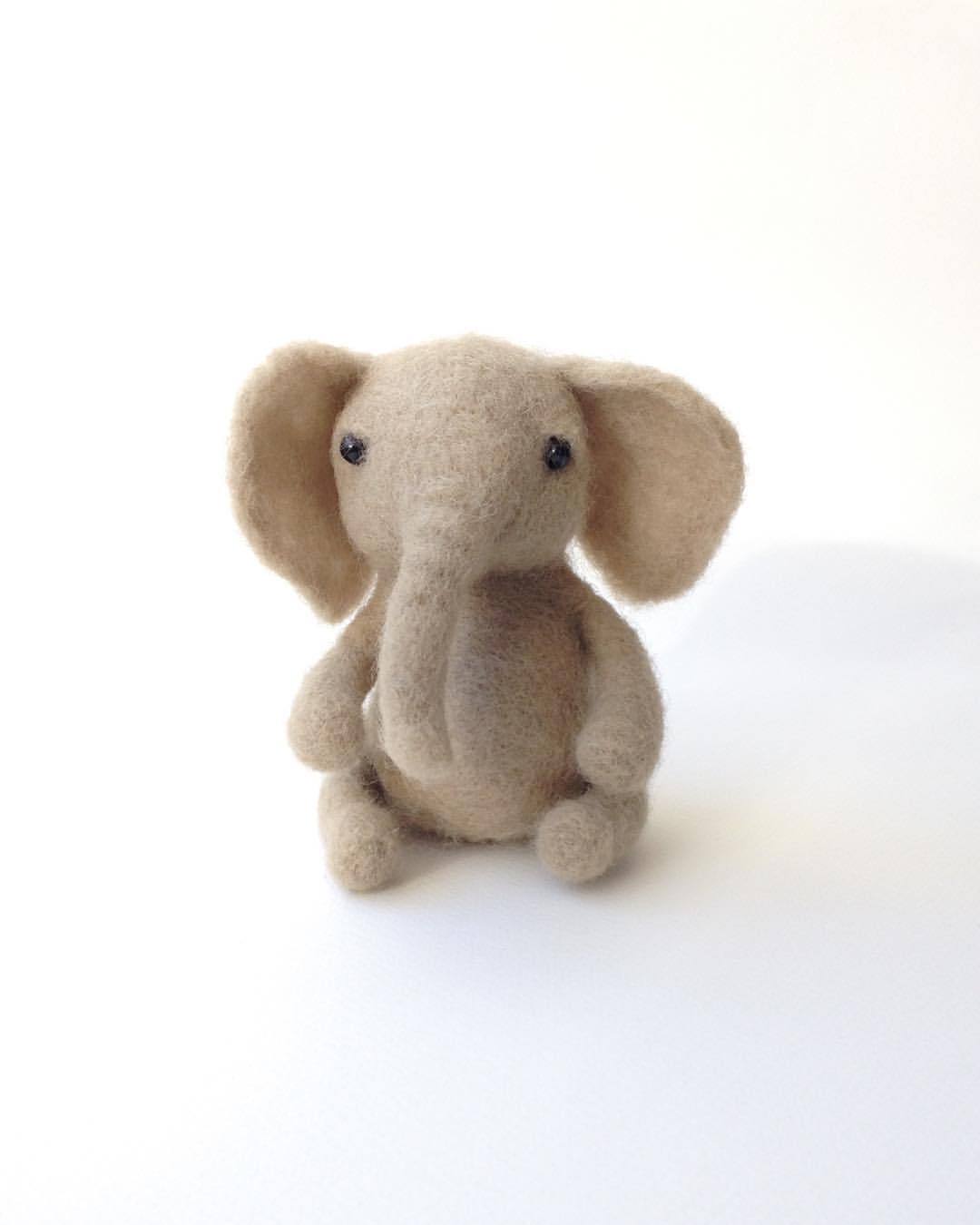 Little elephant) Made by my Mom) ✨💛✨ #wool #elephant #giftidea #etsyshop #summer #givelove #cutie #lovelyday #haveagoodtime #little #littlebaby #baby #givesmiles #woolsculpture #handmade #handmadegift