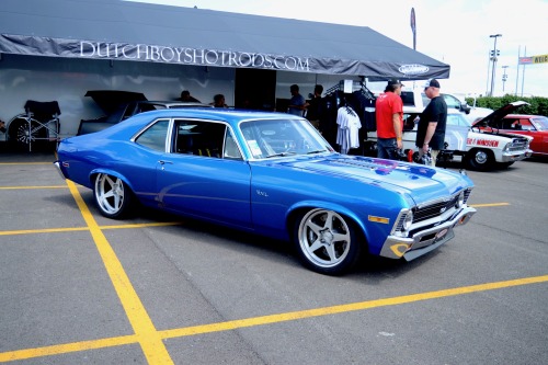 God bless America. Joe’s incredible pro-touring 1971 Chevrolet Nova was built by the team at Dutchbo