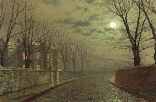 Silvery moonlight, John Atkinson Grimshaw