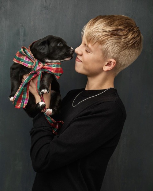 thegayfleet: carsonlueders - Who wants a puppy for Christmas?! Today we celebrate the birth of Jesus