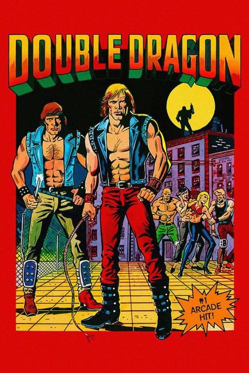 DOUBLE DRAGON (#1 ARCADE HIT!) - copy of a classic game poster.