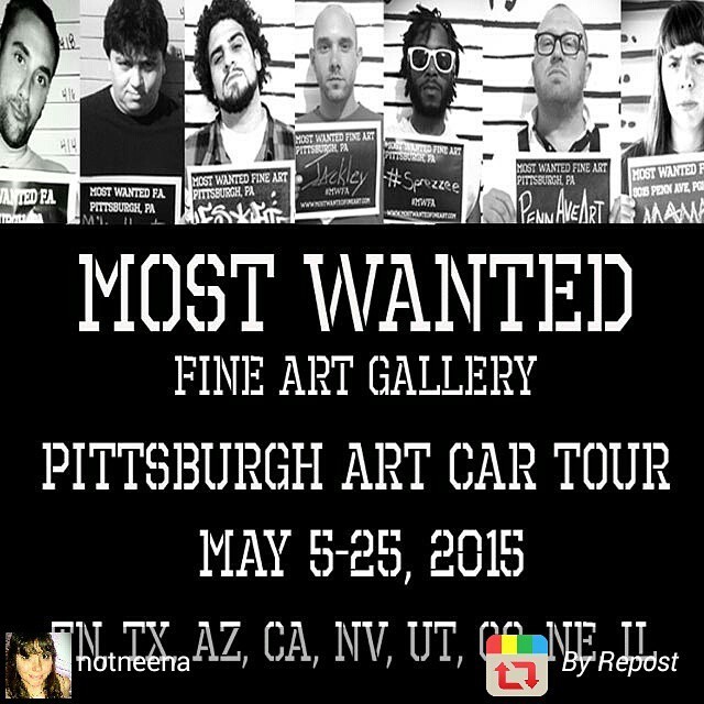 pghlesbian:  #PghArtCar2015 #seven #mostwantedartists #pittsburgh to #cali http://igg.me/at/pghartcar2015