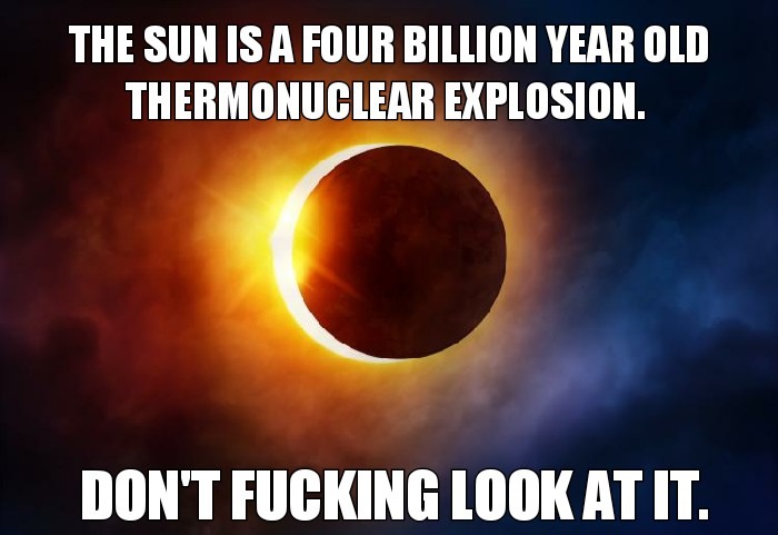why do you go blind if you look at an eclipse