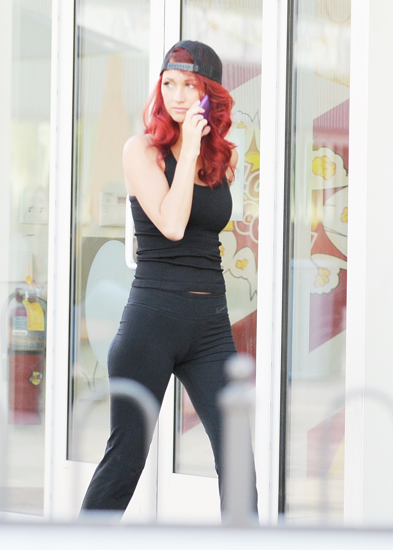 Red’s got a nice camel toe and ass.