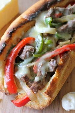 do-not-touch-my-food:  Philly Cheesesteak with Garlic Aioli 