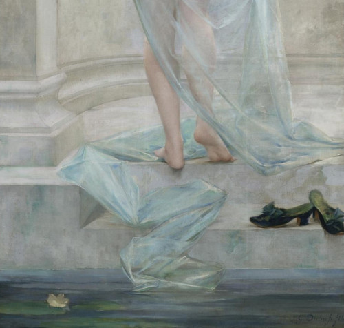 simena: Édouard-Marie-Guillaume Dubufe - DIANA LEAVING HER BATH (detail)
