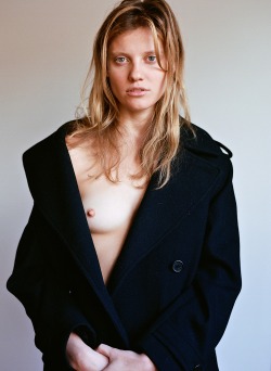 creativerehab:  Dace in her winter coat. Lo-res 120 film scan. 