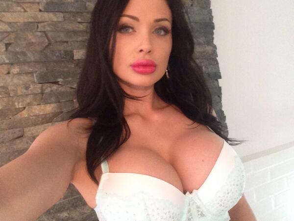 Aletta Ocean before and after her bimbofication, complete with fake bimbo lips and