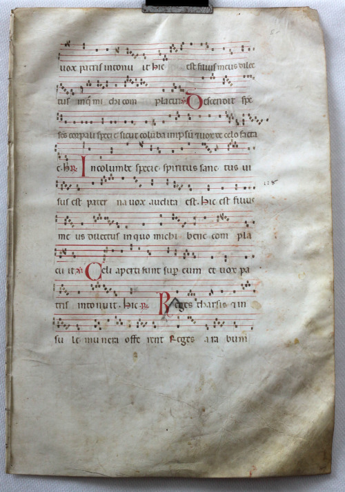 Large vellum manuscript page c1480-1500