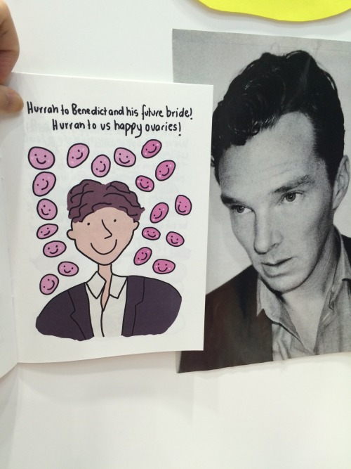 Me at Comic Fiesta 2014, peddling my mini book about my beloved Benedict or the future Mr. Sophie Hu