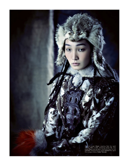 “Nomads of Mongolia”Models: Zaya, Minyoung, Gwen, Kim Koo Photographer: Melissa RodellMa