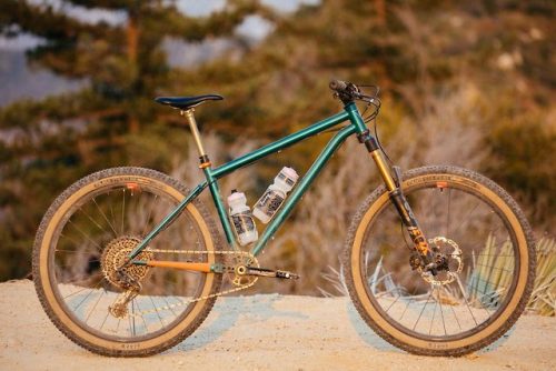 strange-measure: Golden Saddle Rides: Jimmy and His Made in LA Dark Moon Fabrication 27.5+ Hardtail
