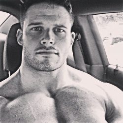 Muscle hunks in cars