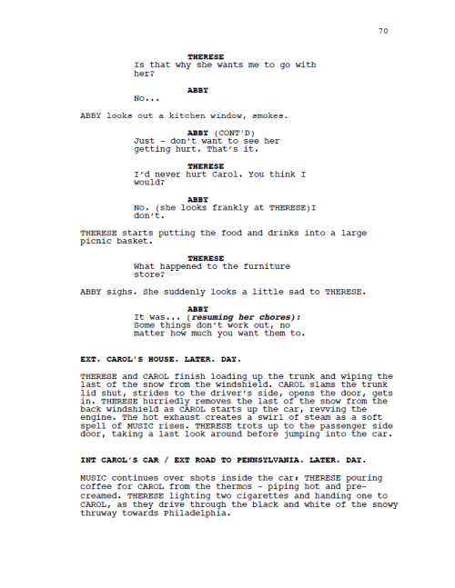 beneath-jersey-horror: The deleted scene between Abby and Therese just before Therese and Carol take