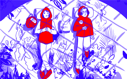 charleskinbote:  charleskinbote:  “let’s get out of here”here’s a short riso zine for class about two kids and their sweet underground hideawayalso I updated my website take a look nervous laugh  this comic is up for sale in my store!!