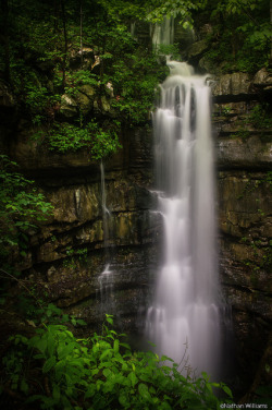 libutron:  Silky - Falls of Stephens Gap | ©Nathan Williams  Stephens Gap is a cave with a vertical entrance, located in the heart of Jackson County, Alabama (US). This cave was recently bought by the Southeastern Cave Conservancy, Inc. (SCCi)