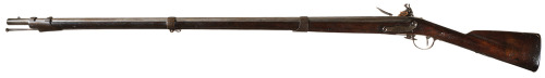 Revolutionary War issued French Model 1766 flintlock musket with US surcharge markings.from Rock Isl