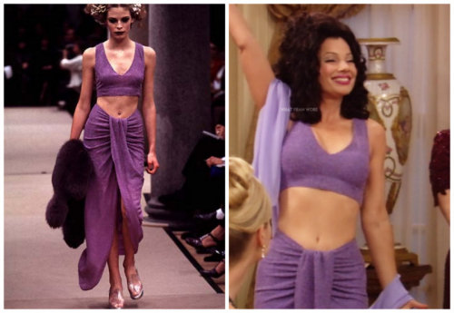 thefinenanny:  What Fran Wore: This awesome purple crop top and skirt from the Fendi ready to wear 1