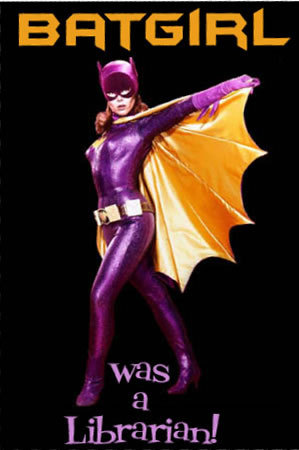 nprbooks:  pickeringtonlibrary:  Amanda and Donna both agree that the Batgirl sneakers are THE BEST. Also, it’s National Library Workers Day.  Woohoo, party at the Reference Desk!  Partaaay!  We’ll bring the Bat-shots:   Pour .5oz Captain Morgan