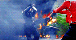 robertdowneyjrs:  He’s fast, strong and has a metal arm. 