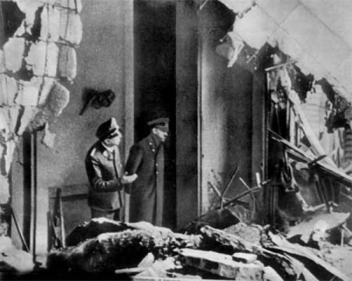 aintnopartylikeanaziparty:  The last official photo of Adolf Hitler. 