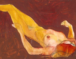 massimogienda:  Nathan Oliveira (American, born 1928) Reclining Woman, 1966-76 