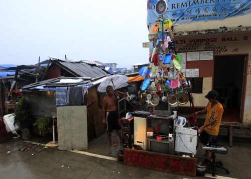 let-s-build-a-home: In the Philippine Ruins, Improvised Christmas Trees  Via The Atlantic